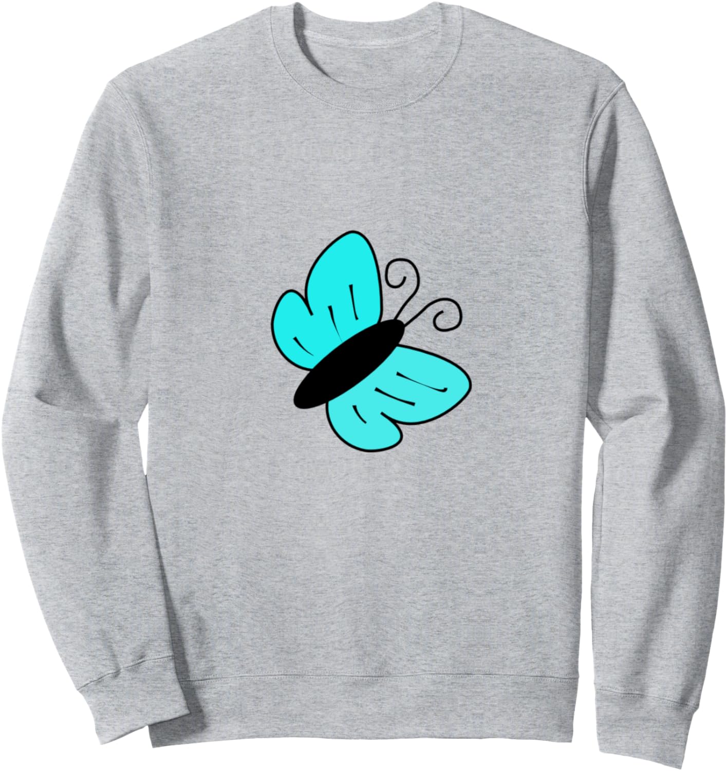 

Милая голубая бирюзовая толстовка с бабочками, серая Es Designs, Серый, Милая голубая бирюзовая толстовка с бабочками, серая Es Designs