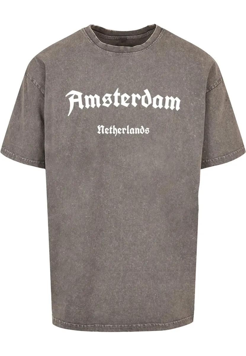 

Футболка Merchcode "Мужская футболка Merchcode Amsterdam X Heavy Oversize, вымытая кислотой", цвет Asphalt