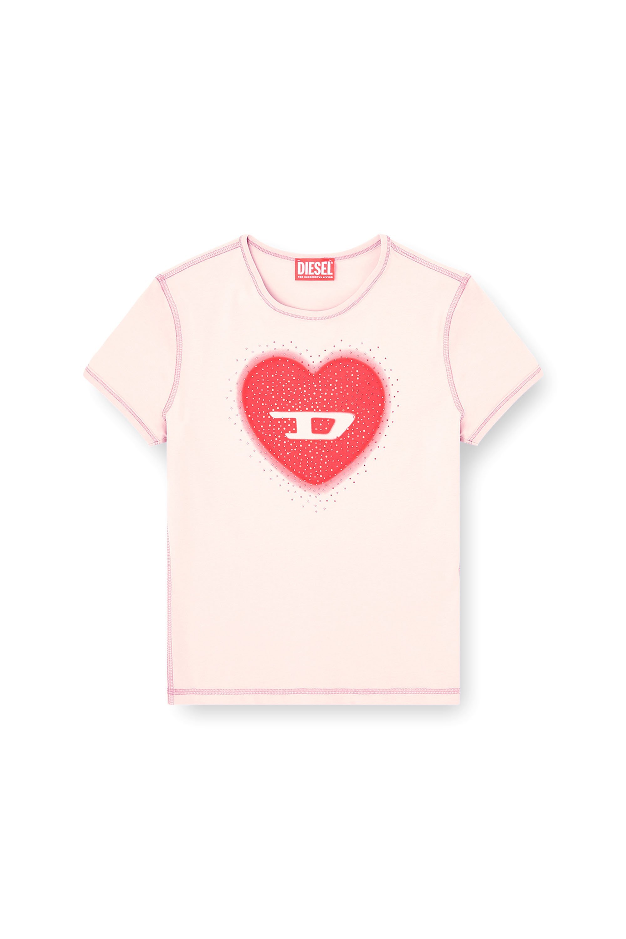 Женская футболка T-UNCUTIES-LONG-S5 Diesel, pink — фото 3