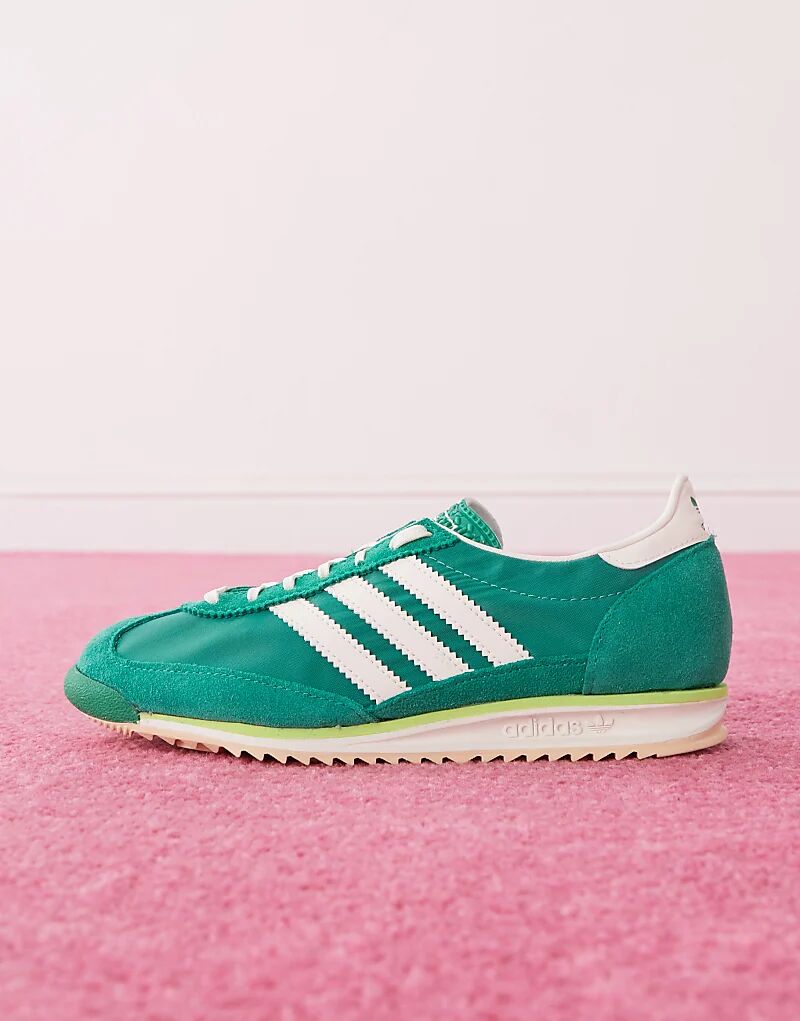 Кроссовки SL 72 OG зеленого и белого цвета adidas Originals — фото 2