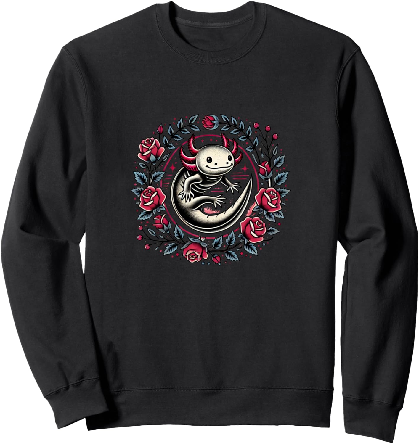 

Толстовка с изображением милых аксолотлей, черная Retro Axolotls Loves Snugg, Черный, Толстовка с изображением милых аксолотлей, черная Retro Axolotls Loves Snugg
