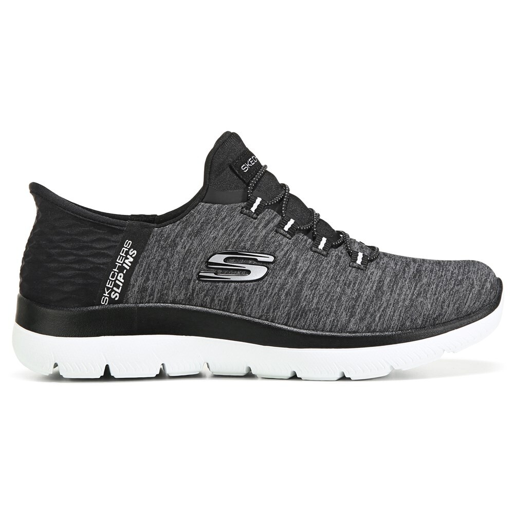 Женские слипоны Summit среднего/широкого размера Skechers, черный — фото 2