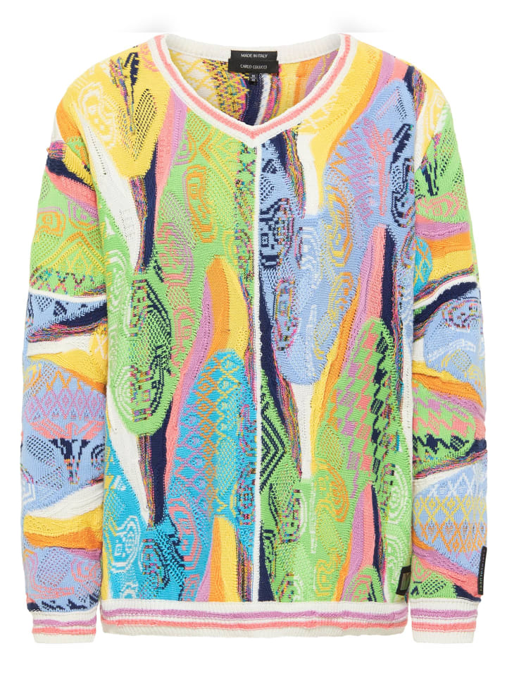 

Carlo Colucci Жаккардовый свитер Curtoni белого цвета