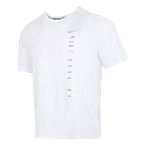 

Футболка men's running casual sports breathable short sleeve white t-shirt Nike, белый