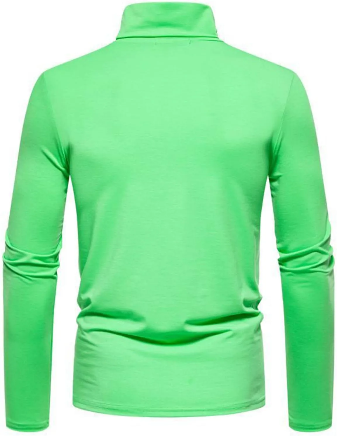 Мужская футболка-водолазка с длинным рукавом, термо, Slim Fit, эластичная — фото 3