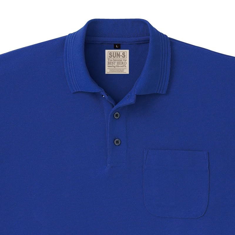 

Футболка-поло с коротким рукавом Sun-S SA10070, синяя, SS