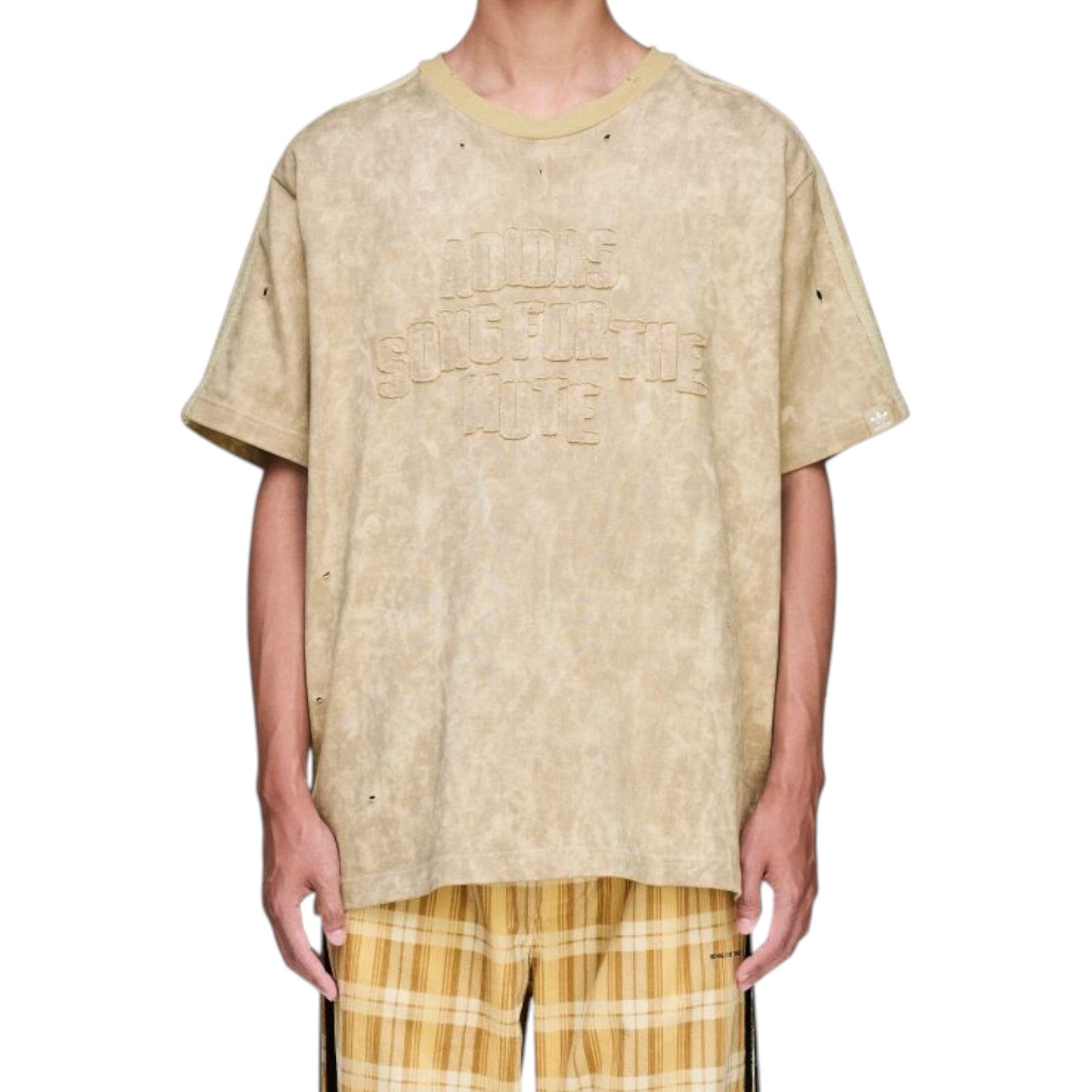 Футболка adidas x Song For The Mute 006 Logo Oversize T-Shirt 'Beige' — фото 3