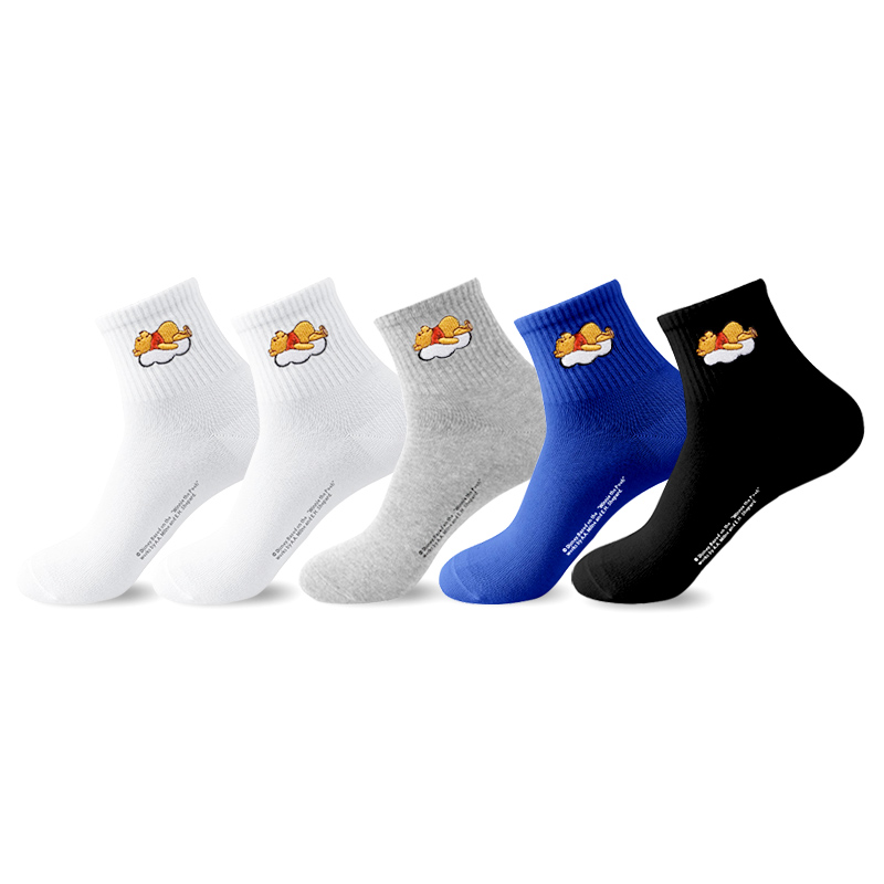 

Набор носков Winnie The Pooh Series Mid Calf, 5 пар, мужские, в подарочной упаковке Disney, черный