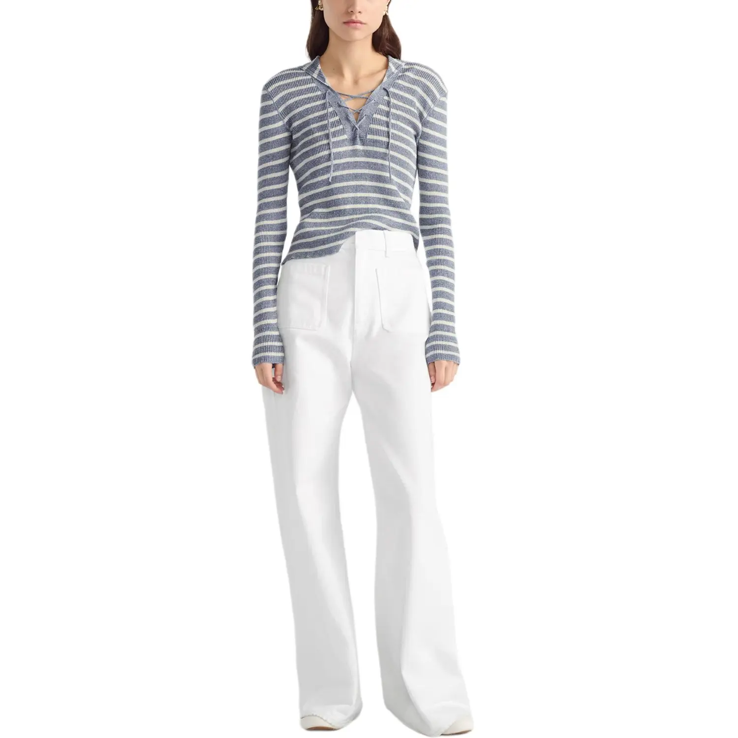 DIOR Iviera FW25 Вязаный свитер Women's Blue — фото 4