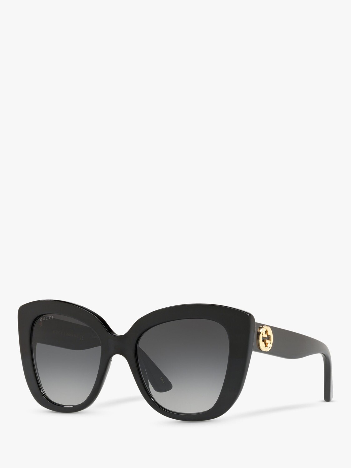 

Gucci GC001150 Женские солнцезащитные очки кошачий глаз, черно-серые с градиентом