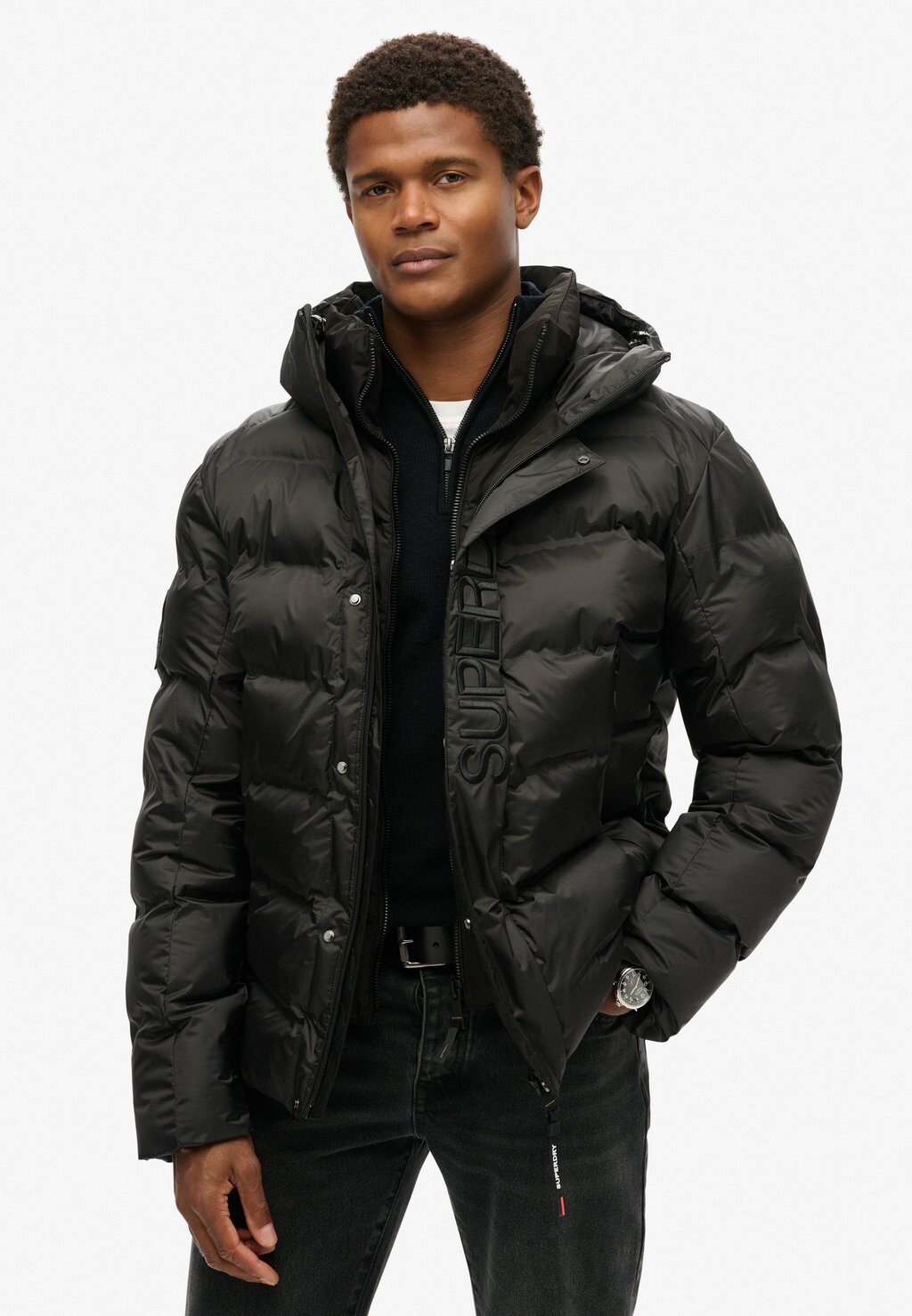 

Зимняя куртка GRAPHIC PUFFER Superdry, черный