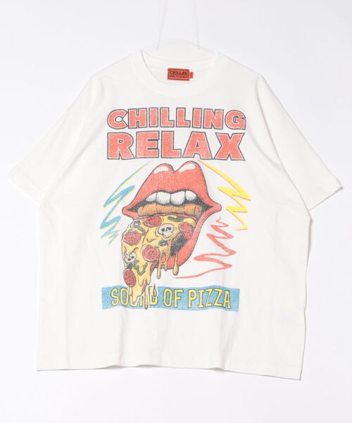 

Футболка с принтом, долман Chillax, белый