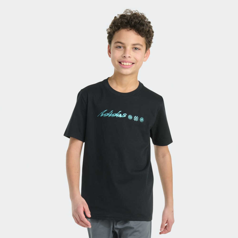 

Футболка Adidas Short Sleeve Football Helmet Tee, черный