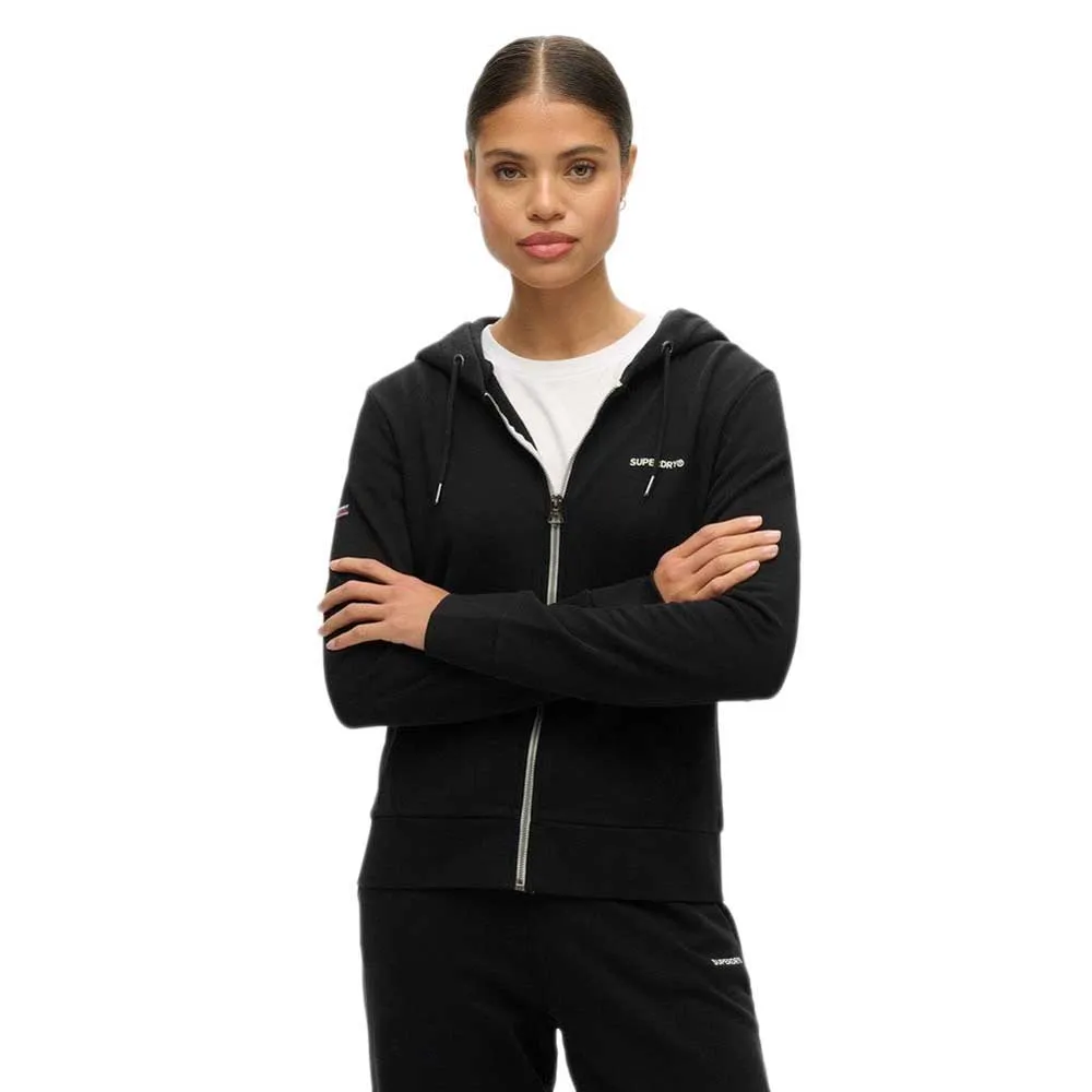 

Толстовка Superdry Plain full zip, черный