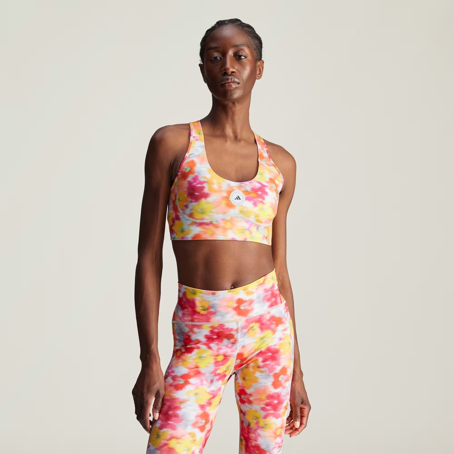 

Бюстгальтер с принтом TruePurpose by Stella McCartney Adidas, цвет Active Gold/Real Pink/Clear Onix
