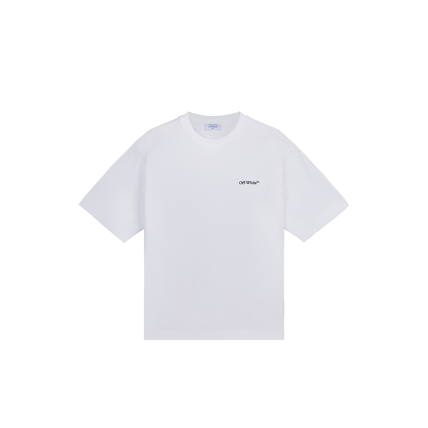 OFF-WHITE Футболка OFF WHITE Unisex белая с круглым вырезом, средней плотности — фото 2