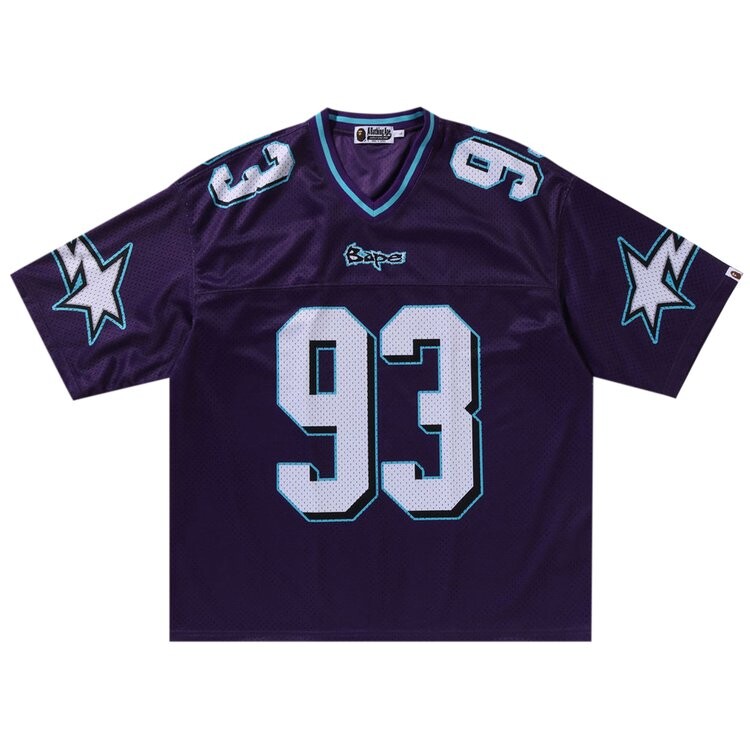 

Футболка BAPE Football Relaxed Fit Tee, фиолетовый