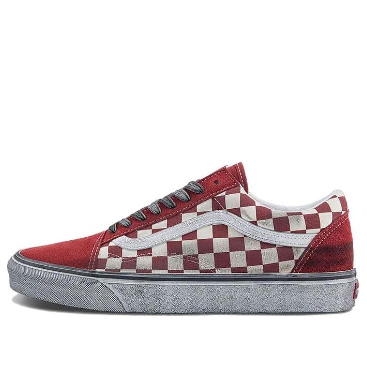 

Кроссовки Vans Old Skool Stressed 'Check Red White', красный