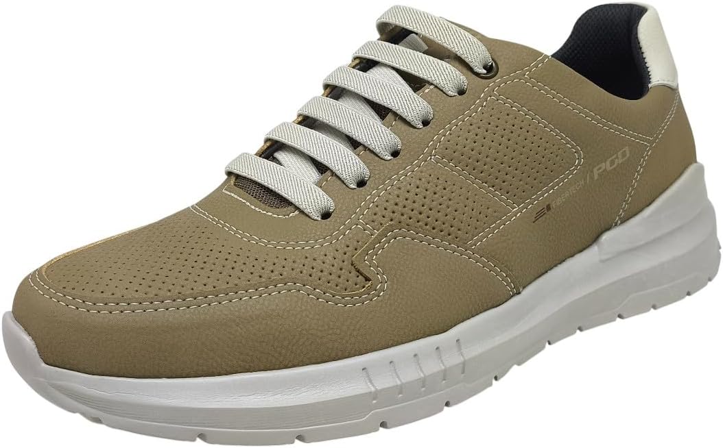 

Мужские современные повседневные кроссовки PEGADA PGD, стелька с эффектом памяти, низкие спортивные туфли, модель 172601, дышащий материал Fibertech, Flother Caramello