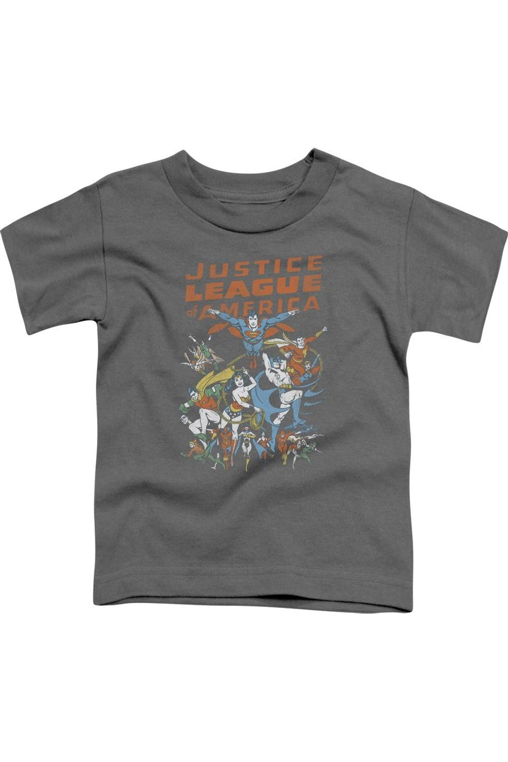 

Футболка с коротким рукавом для малышей Justice League of America с изображением команды Gildan, Charcoal