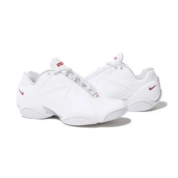 Кроссовки x supreme air zoom courtposite 'white' Nike, белый — фото 2