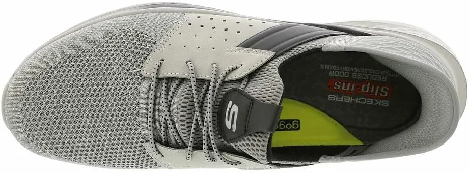Мужские вязаные слипоны Skechers Slade Ocon 210811 с ​​эластичным шнурком, Gray — фото 3