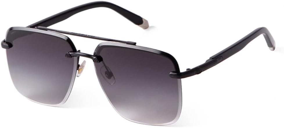 

Солнцезащитные очки с защитой UV400 | Большие металлические коричневые очки в стиле 90-х с двойной перемычкой | для женщин и мужчин, для занятий спортом на открытом воздухе и вождения DSVIGF, 01