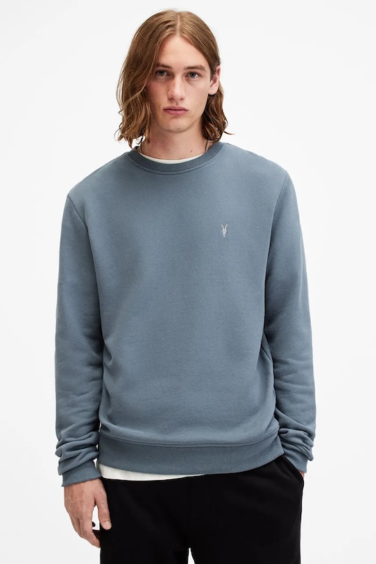 

Хлопковая толстовка RAVEN CREW Allsaints, синий