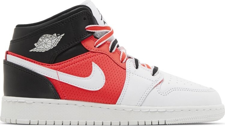 

Кроссовки Air Jordan 1 Mid SE GS 'White Infrared', белый