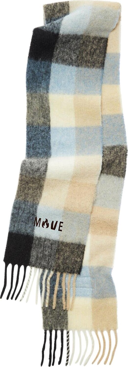 

Шарф Acne Studios Mohair Checked 'Blue/Beige/Black', разноцветный