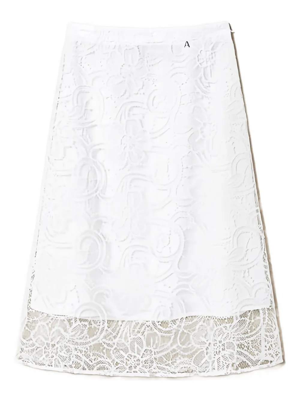 

Юбка миди с цветочным кружевом TWINSET, белый