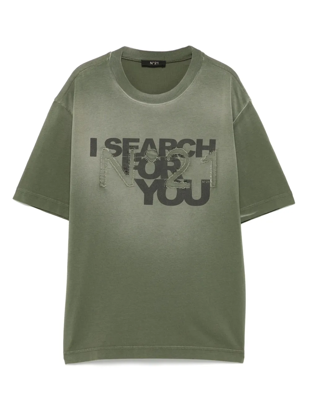 

Футболка с надписью Nº21 Kids, зеленый