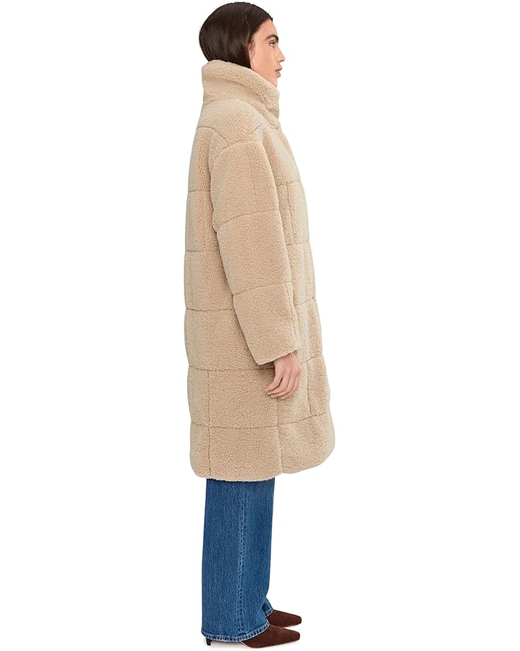 Женская удлиненная стеганая куртка-толстовка Levi's Long Length Quilted Teddy, Sand — фото 3