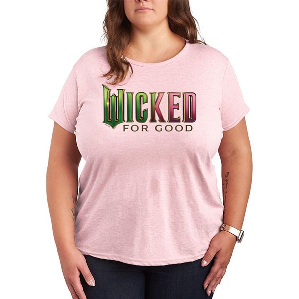 

Футболка с принтом Wicked for Good, plus size Licensed Character, Heather Pink