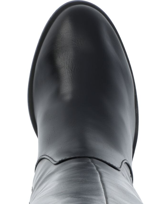 Женские ботинки из пеноматериала Romilly Tru Comfort на широкой ширине, стандартный наборный каблук с круглым носком на блочном каблуке Journee Collection, цвет Black — фото 4