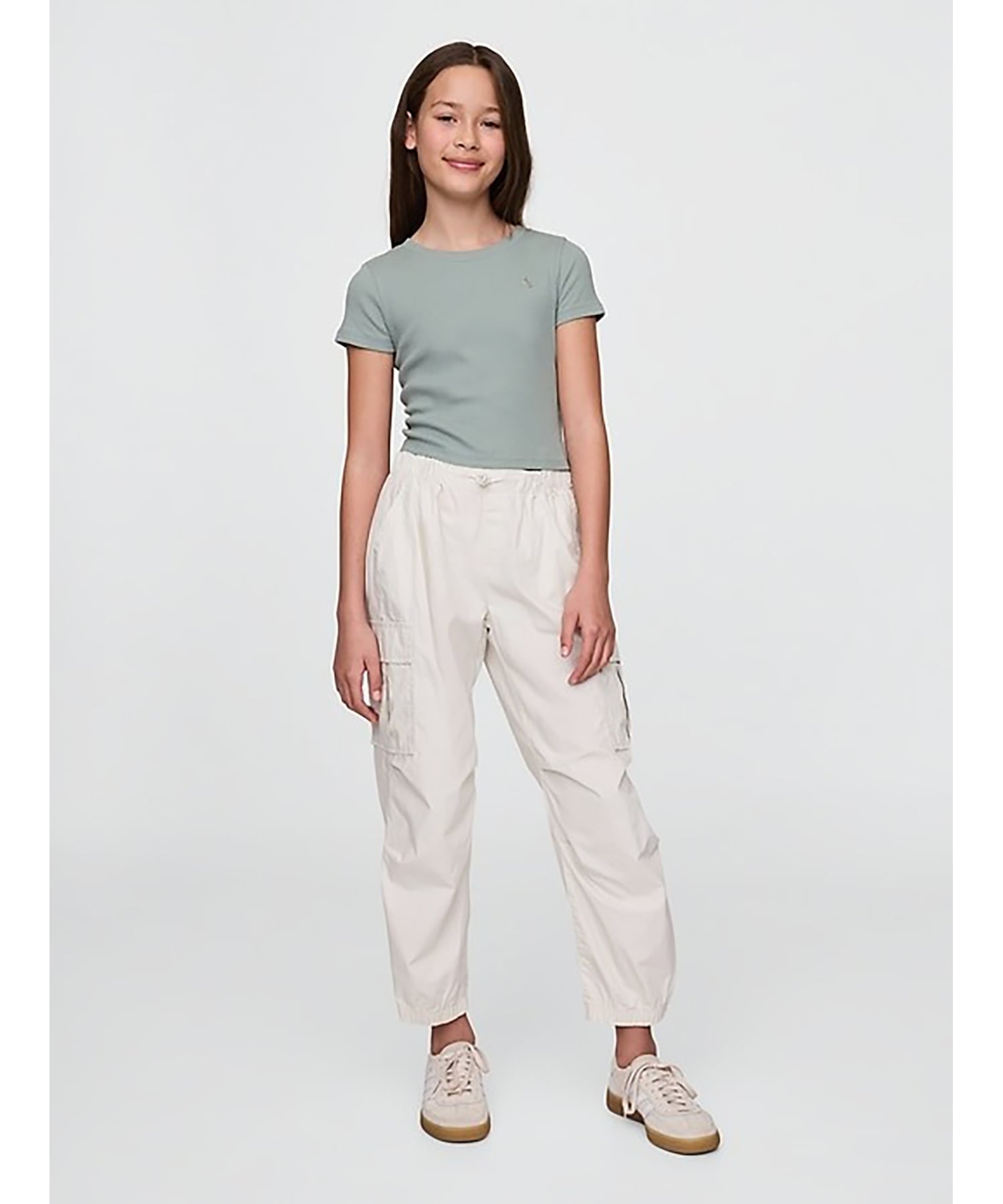 (K) Легкоходные парашютные брюки Easy Cargo (детские) GAP, REGULAR_GREY — фото 2