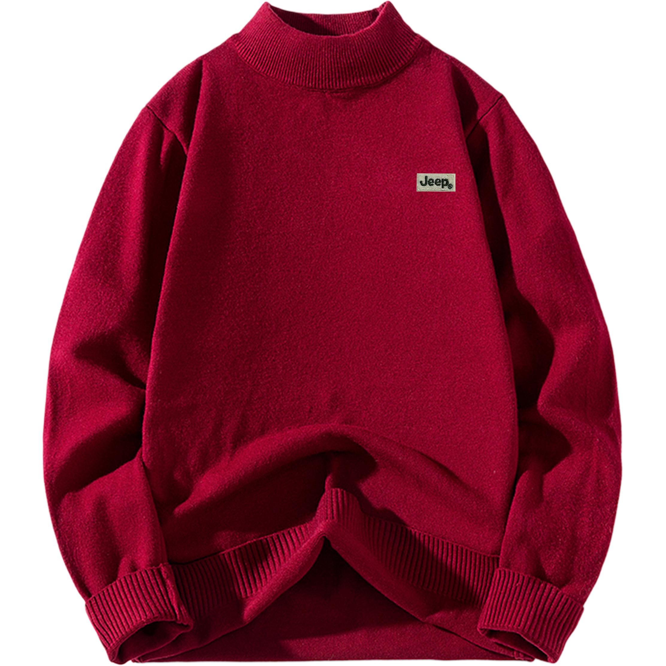 

Толстый базовый слой - полуводолазка унисекс Jeep, burgundy