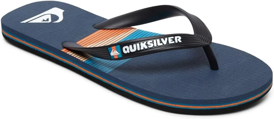 Сандалии Quiksilver Molokai Seasons - это мужские сандалии с носками черного, синего и оранжевого цветов