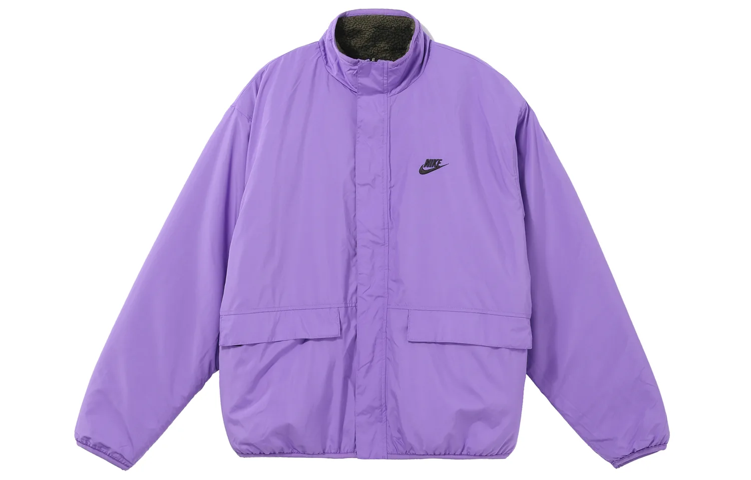 Nike Вельветовая куртка мужская виноградный фиолетовый/черный с отложным воротником