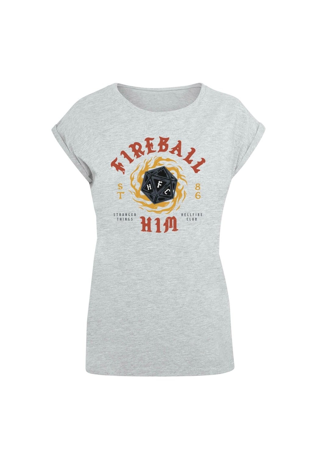 

Футболка с принтом FIREBALL DICE 86 ABSOLUTE CULT, светло-серый