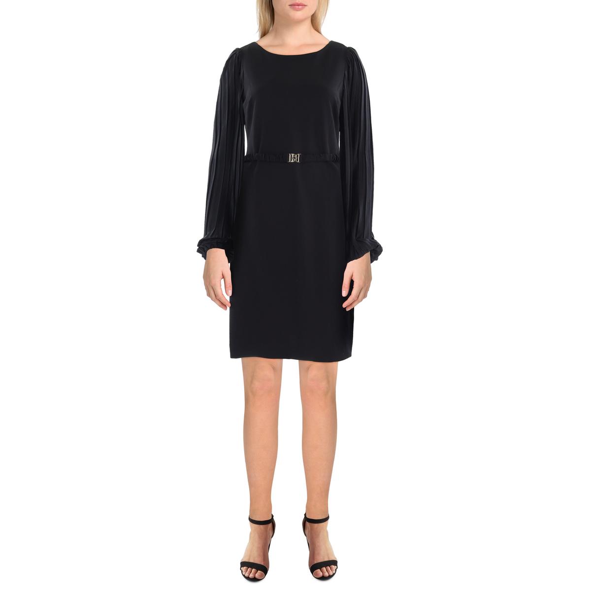 

Женское платье миди с поясом для работы DKNY, черный