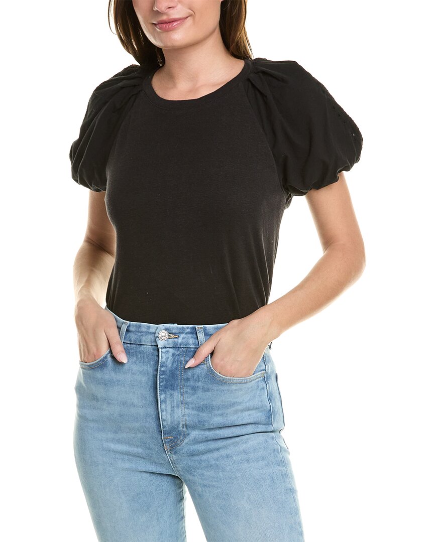 

7 For All Mankind Микс Медиа Femme Топ, черный