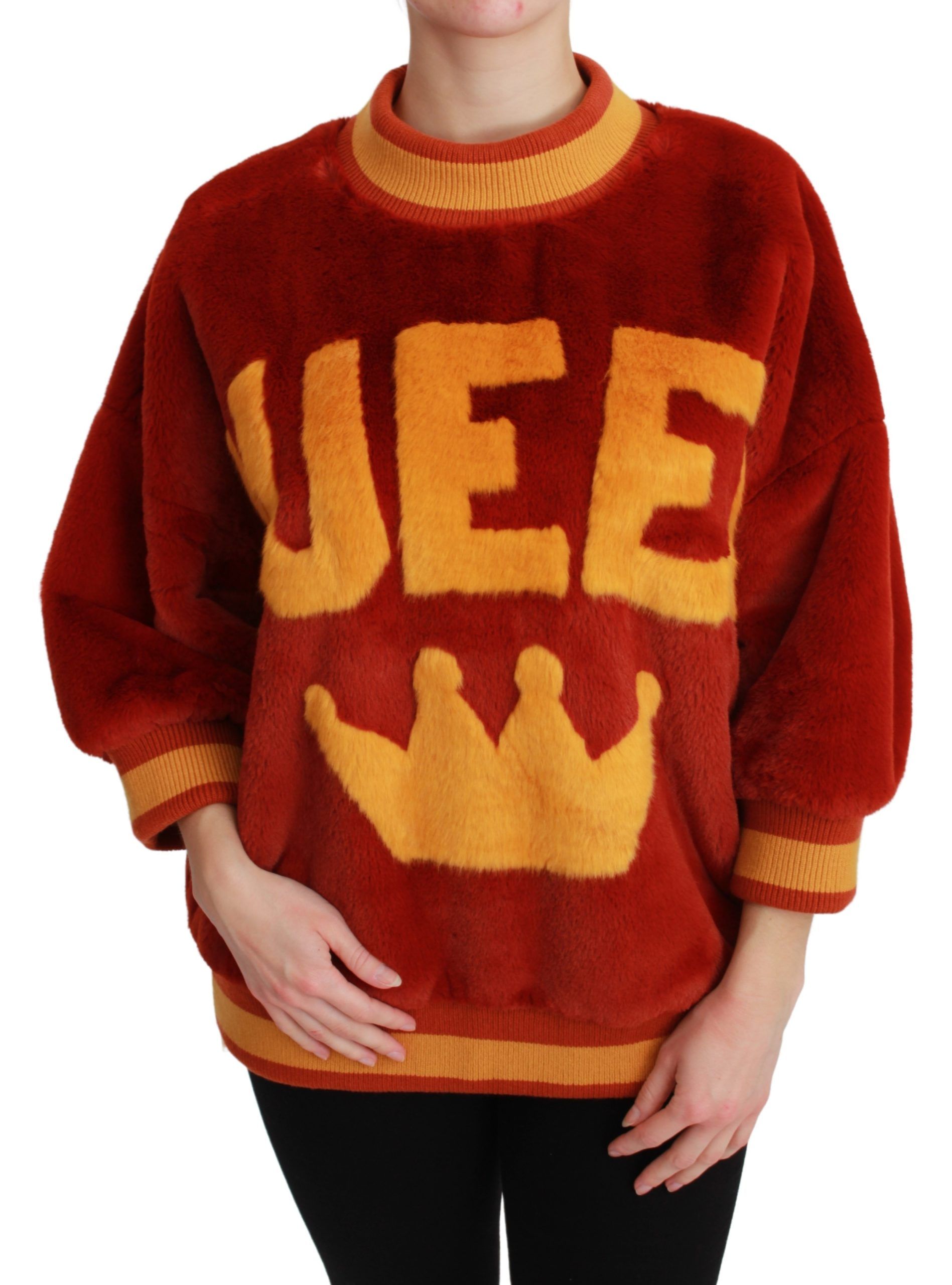

Свитер Regal Faux Fur Crown Dolce & Gabbana, красный