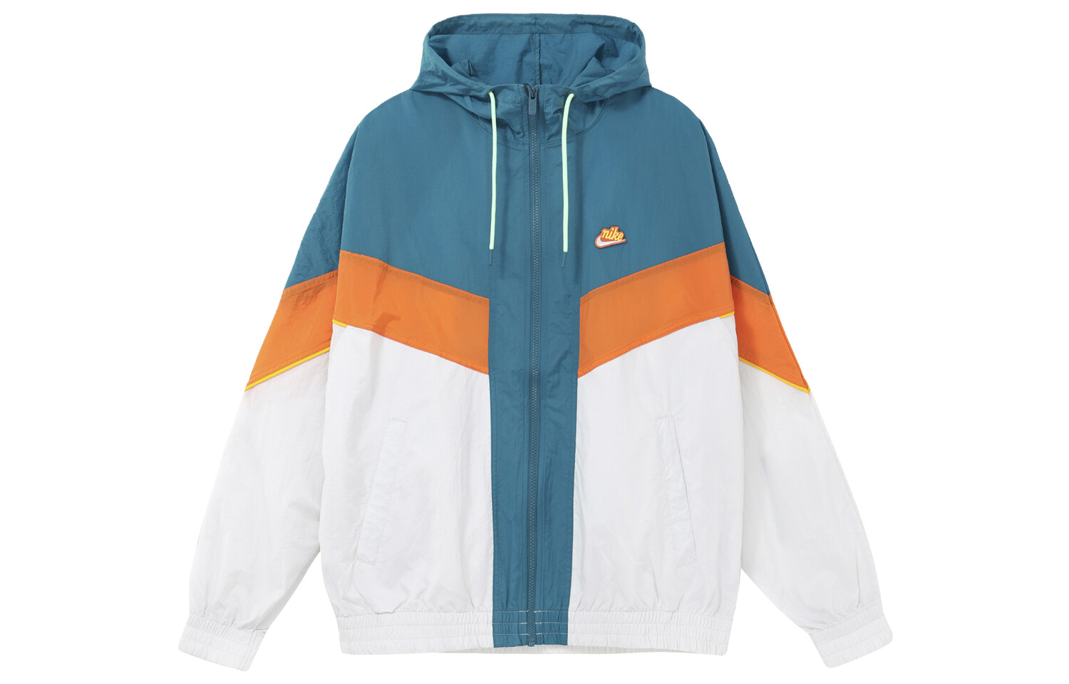 

Мужская куртка Nike, цвет Blue-white-orange color-blocking