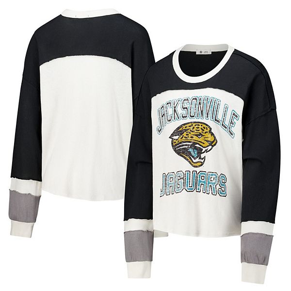 

Женский кроп-топ '47 cream jacksonville jaguars double header curve raglan с длинными рукавами 47 Brand