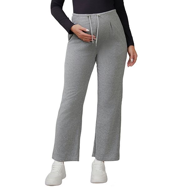 

Женские брюки для беременных с широкими штанинами и шнурком Inspire Chic, Light Gray