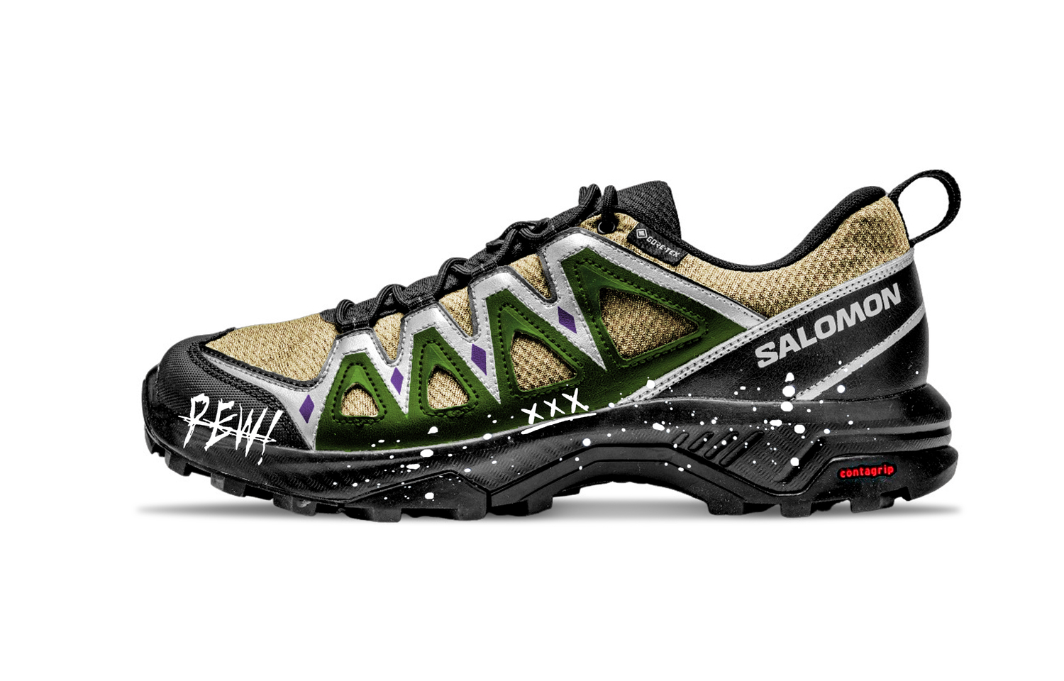 

Salomon Мужские низкие альпинистские и походные ботинки X Braze, золотисто-зеленые