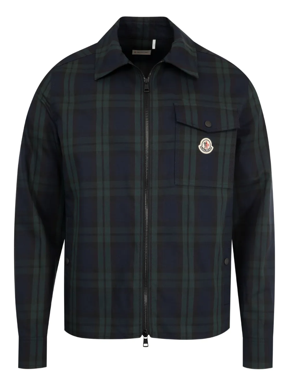 

Клетчатая куртка-рубашка на молнии MONCLER, синий