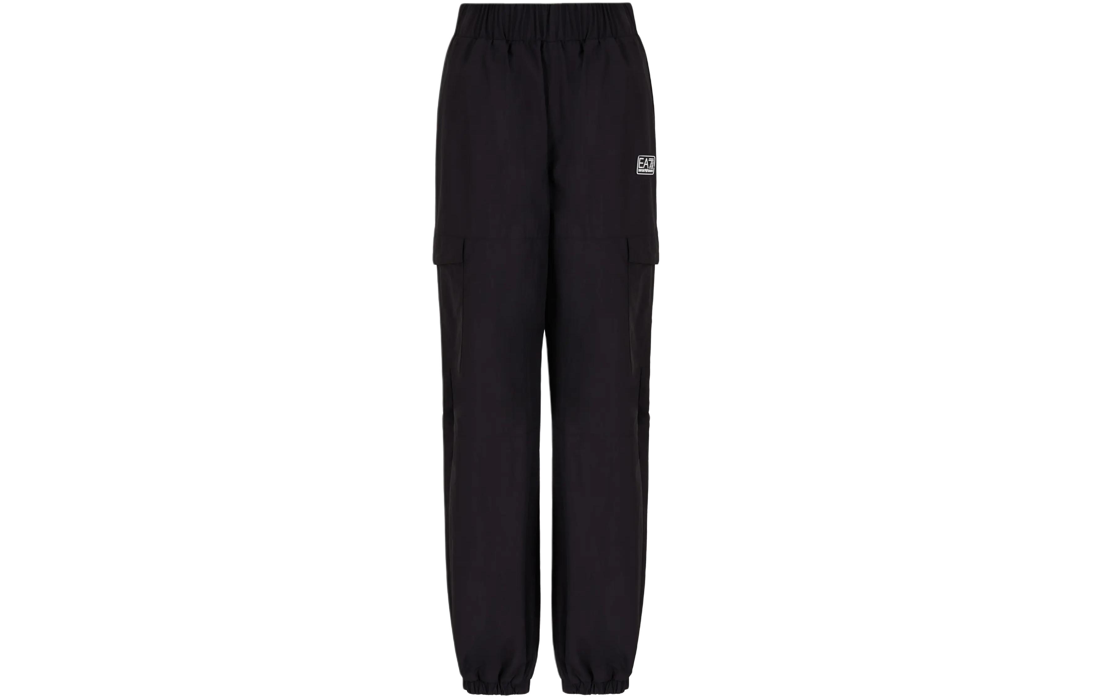 EMPORIO ARMANI EA7 SS24 карго-штаны женские black