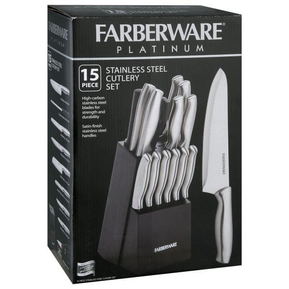 

Набор ножей Farberware 15 предметов, черный